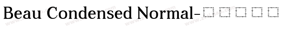 Beau Condensed Normal字体转换